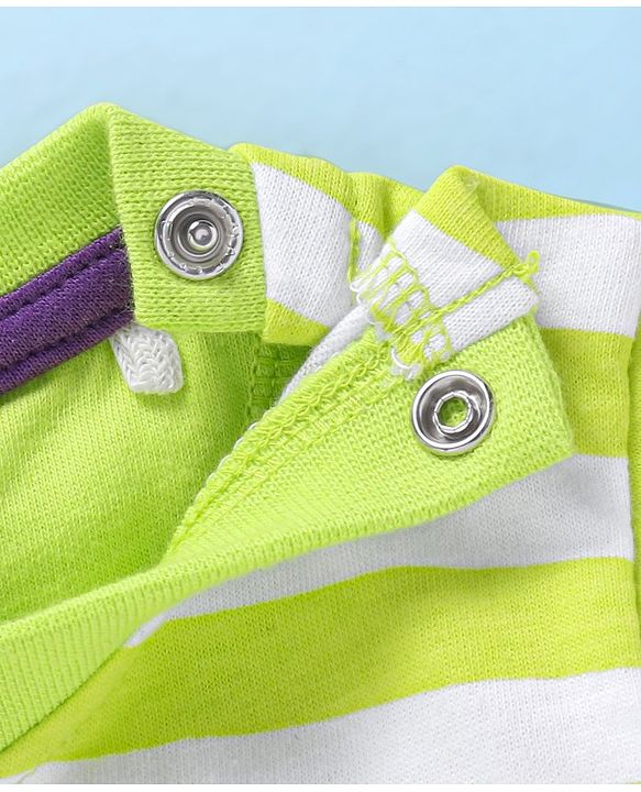 Babyhug Disney Single Jersey Knit Half Sleeves T-Shirts With Winnie The Pooh Graphics Pack of 3 - Green Violet & White