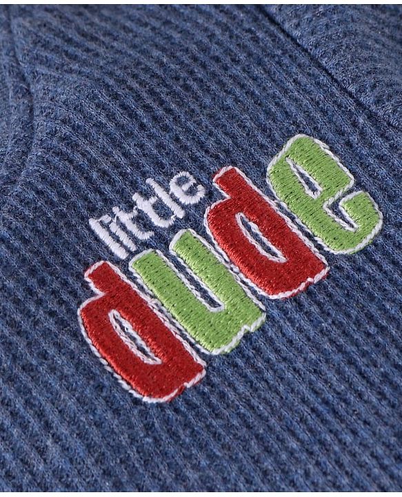 Babyhug Single Jersey Knit Half Sleeves T-Shirt & Shorts Set With Text Embroidery - Charcoal Grey