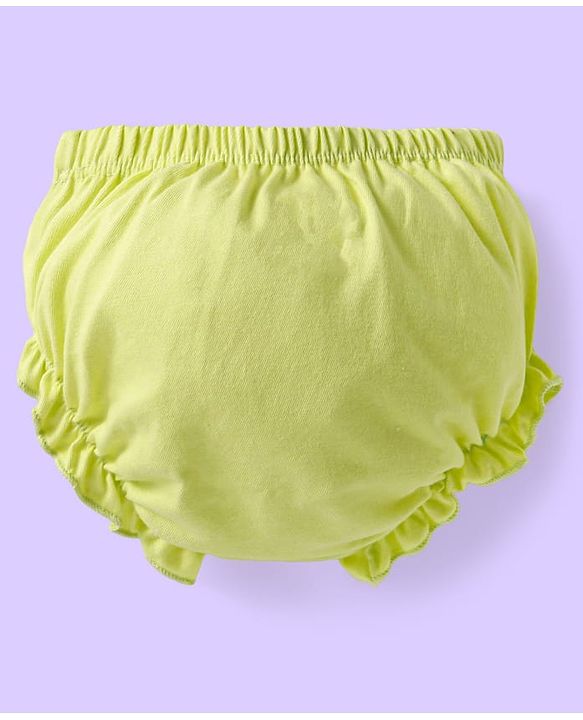 Babyhug 100% Cotton Knit Bloomers with Fruit Prints Pack of 7 - Aqua White & Green