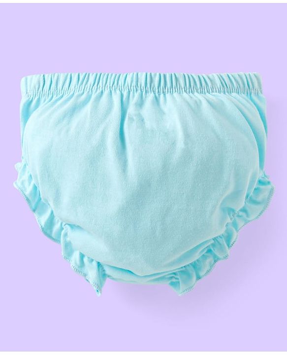 Babyhug 100% Cotton Knit Bloomers with Fruit Prints Pack of 7 - Aqua White & Green