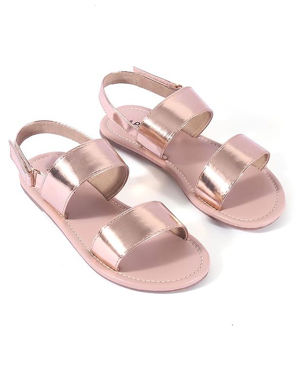 Pine Kids Velcro Closure Sandals - Rose Gold