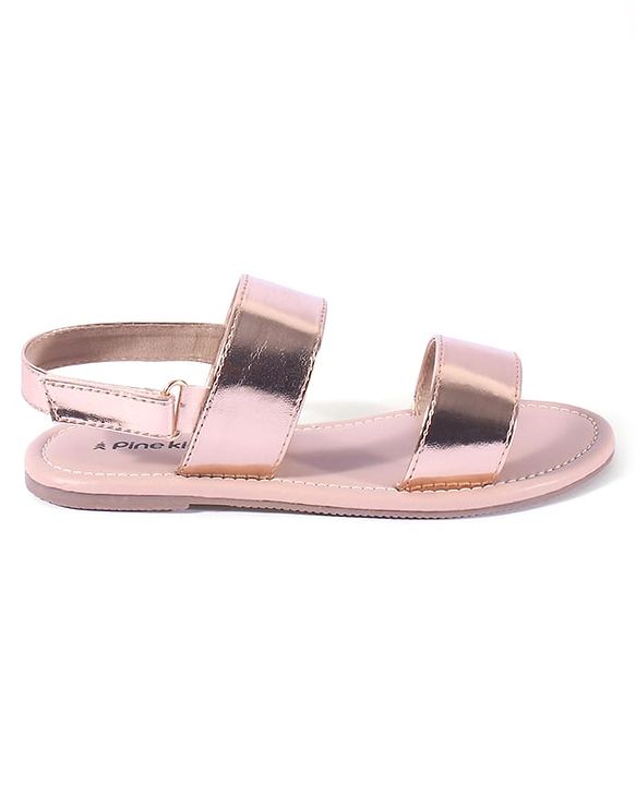 Pine Kids Velcro Closure Sandals - Rose Gold
