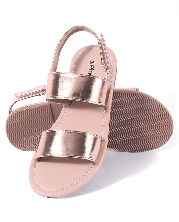 Pine Kids Velcro Closure Sandals - Rose Gold