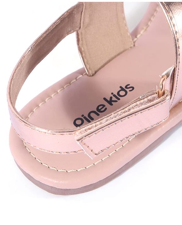 Pine Kids Velcro Closure Sandals - Rose Gold