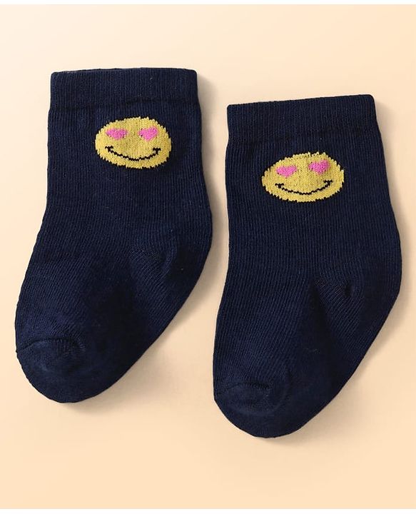 Cute Walk by Babyhug Knit Ankle Length Socks With Heart Design Pack of 3 - Dark Pink Black & White