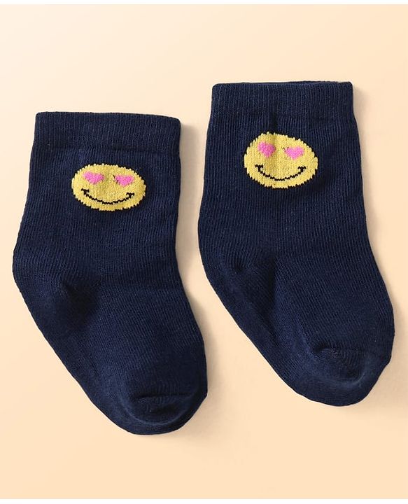 Cute Walk by Babyhug Knit Ankle Length Socks With Heart Design Pack of 3 - Dark Pink Black & White