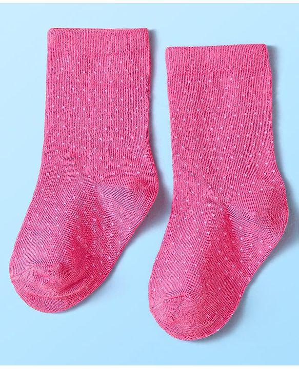 Cute Walk by Babyhug Anti-Bacterial Ankle Length Socks with Solid & Floral Design Pack of 3 - Dark Pink White & Grey