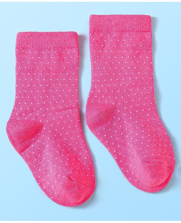 Cute Walk by Babyhug Anti-Bacterial Ankle Length Socks with Solid & Floral Design Pack of 3 - Dark Pink White & Grey