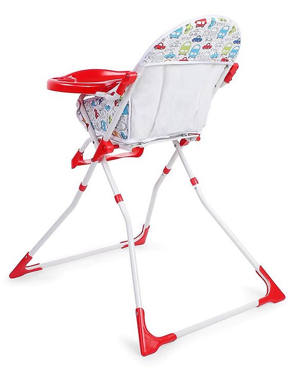 Babyhug Fun Feast Highchair With Adjustable Food Tray & 5 Point Safety Harness - Red - 80 x 63 x 96 cm Red