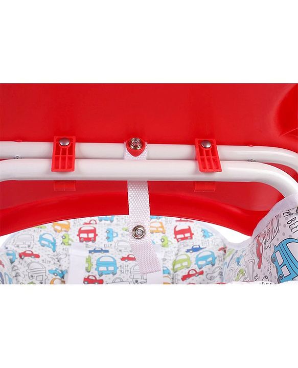 Babyhug Fun Feast Highchair With Adjustable Food Tray & 5 Point Safety Harness - Red - 80 x 63 x 96 cm Red