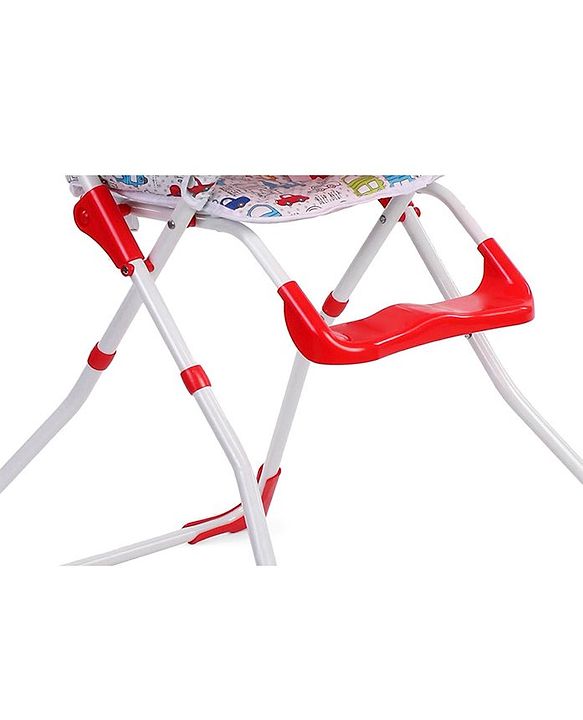 Babyhug Fun Feast Highchair With Adjustable Food Tray & 5 Point Safety Harness - Red - 80 x 63 x 96 cm Red