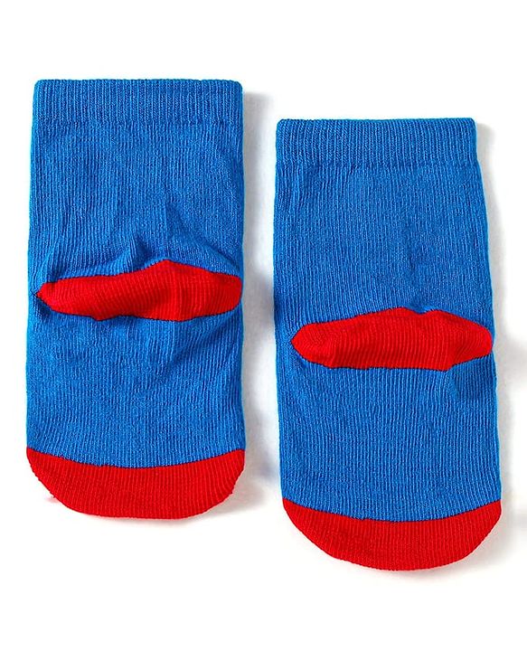 Cute Walk by Babyhug Anti-Bacterial Ankle Length Socks with Car & Truck Design Pack of 3 - Blue Red & Grey