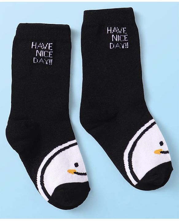 Cutewalk By Babyhug Cotton Knit Anti-Bacterial Ankle Length Stripe & Star Design Socks Pack of 3 - Black & White
