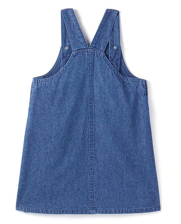 Babyhug Sleeveless Frock With Inner Tee Frocks and Dresses Female Blue age 18-24m