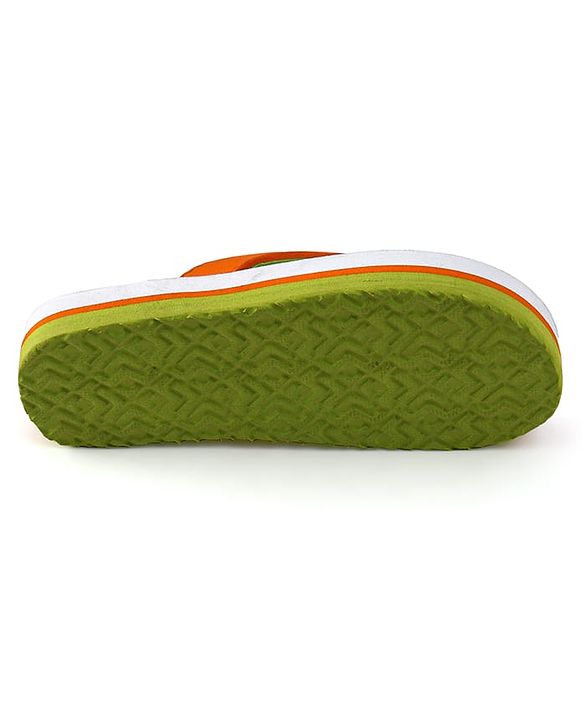 Pine Kids Slip On Printed Flip Flops - Orange & Light Blue