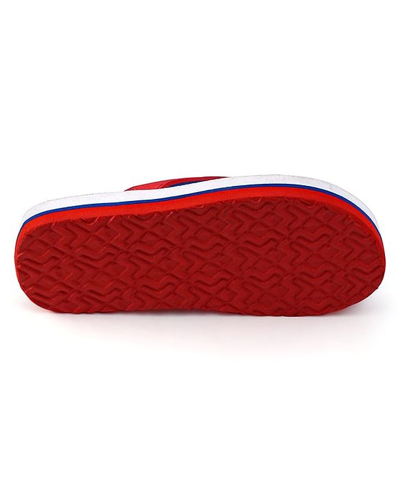 Pine Kids Slip On Flip Flops with Abstract Print - White Red & Blue