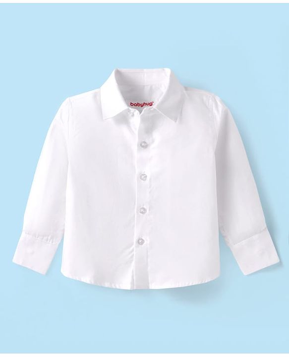 Babyhug Woven Full Sleeves Checks 3 Piece Party Suit With Bow - White