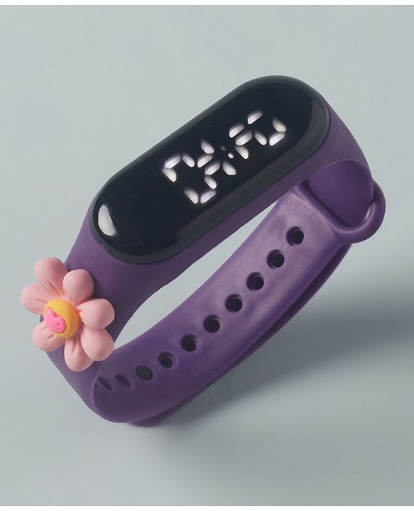 Babyhug Carrot Applique Digital Watch Free Size - Purple