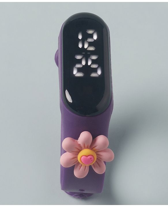 Babyhug Carrot Applique Digital Watch Free Size - Purple