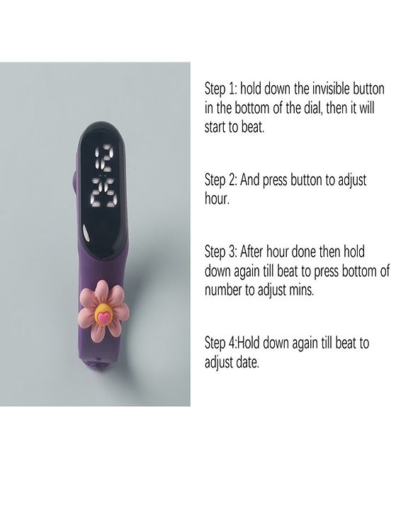 Babyhug Carrot Applique Digital Watch Free Size - Purple