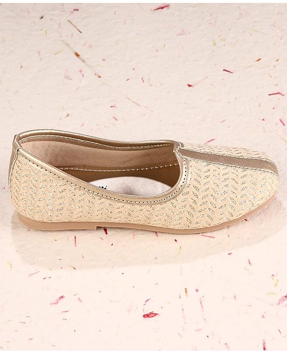 Cute Walk by Babyhug Slip on Mojaris - Beige