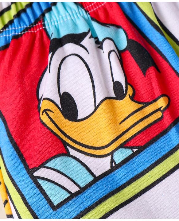 Babyhug Disney Interlock Knit Diaper Leggings with Mickey Mouse  Graphics Pack of 3 - Blue Red & Yellow