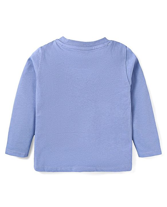 Babyhug Disney Single Jersey Knit Full Sleeves Night Suit With Olaf Graphics - Royal Blue