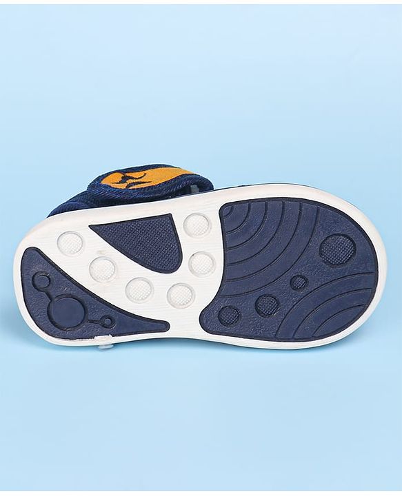Cute Walk by Babyhug Sandals with Patch Detailing & Velcro Closure - Navy Blue