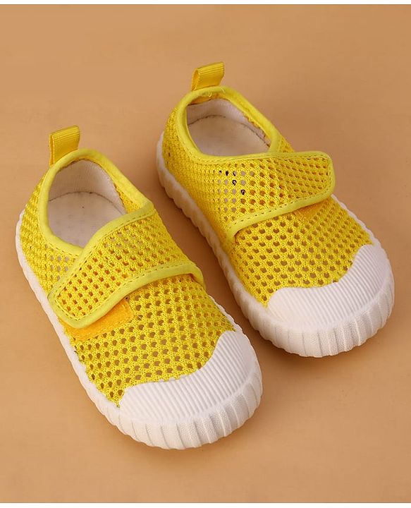 Cute Walk by Babyhug Casual Shoes with Velcro Closure - Yellow