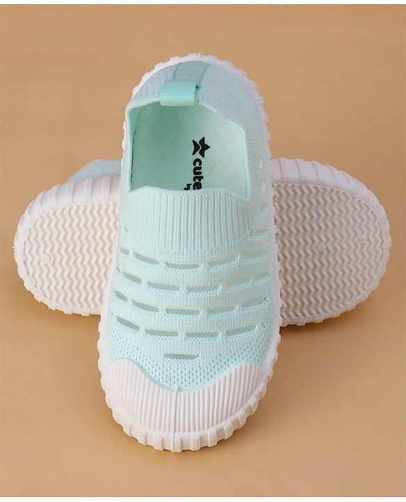 Cute Walk by Babyhug Slip On Solid Casual Shoes - Mint