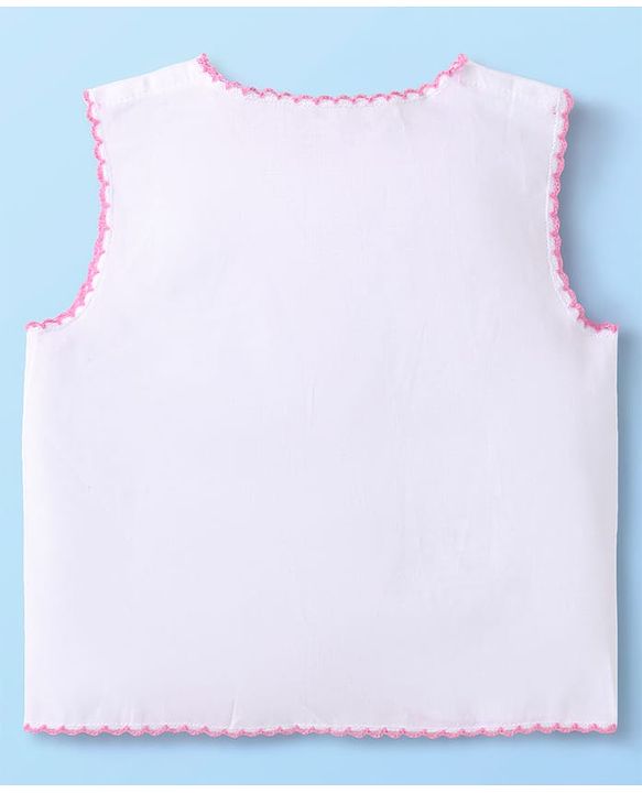 Babyhug 100% Cotton Woven Solid Color Jhablas Pack of 5 - White