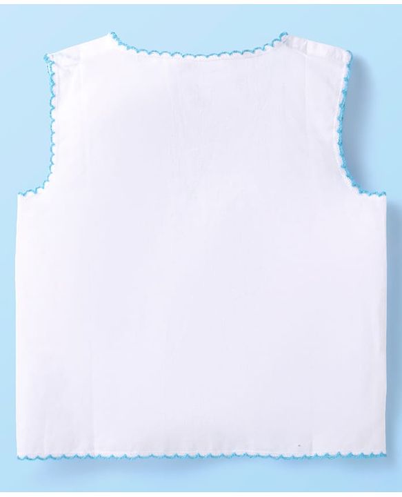 Babyhug 100% Cotton Woven Solid Color Jhablas Pack of 5 - White