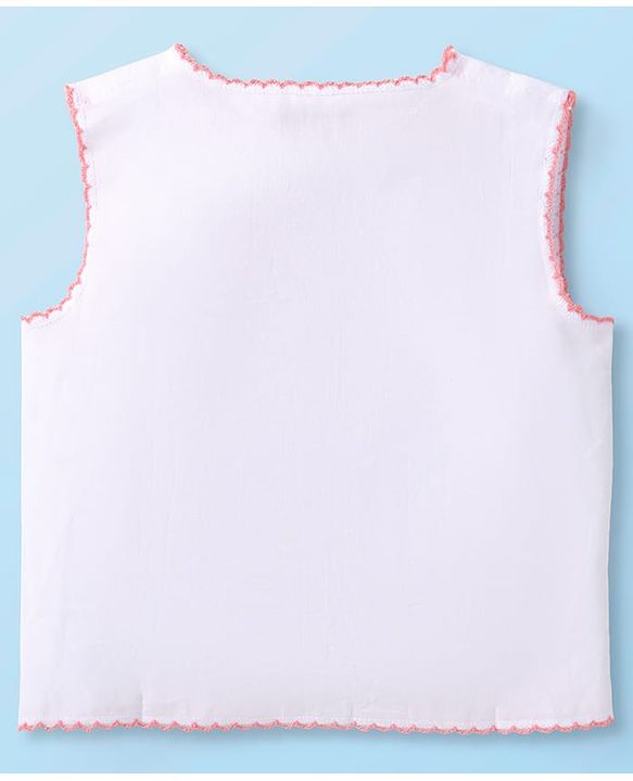 Babyhug 100% Cotton Woven Solid Color Jhablas Pack of 5 - White
