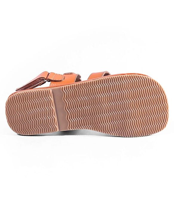 Pine Kids Velcro Closure Mojaris - Tan