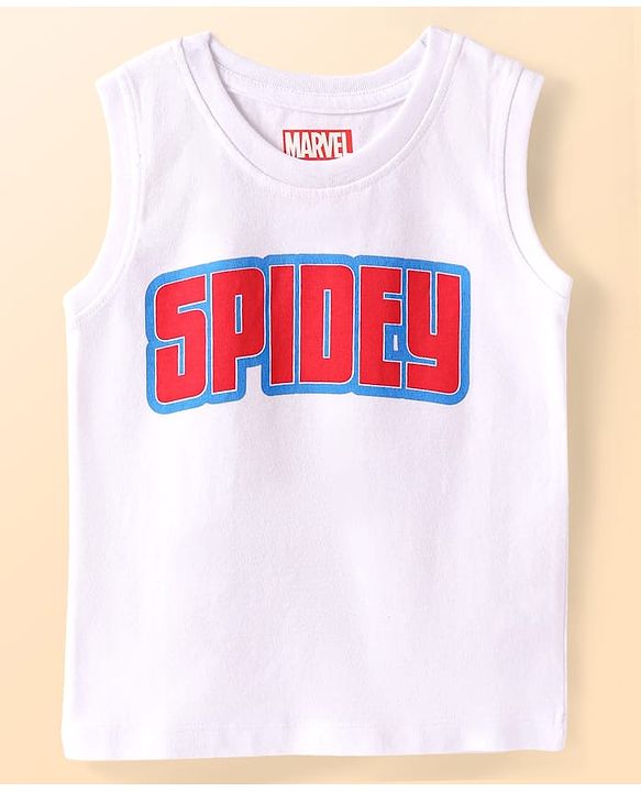 Babyhug Marvel Single Jersey Knit Full Sleeves Shirt With Spiderman Graphcis & Inner Sleeveless T-Shirt - Light Blue & White