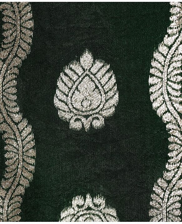 Babyhug Woven Three Fourth Sleeves Brocade Kurti Gharara & Dupatta Set with Lace Detailing - Dark Green