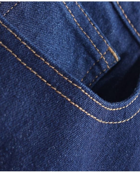 Pine Kids Denim Woven Full Length Washed Jeans - Navy Blue