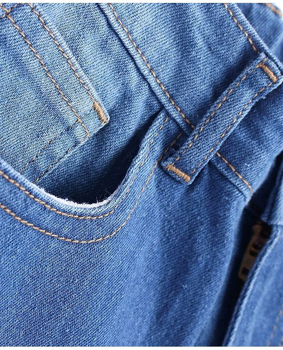 Pine Kids Denim Woven Full Length Washed Jeans - Navy Blue