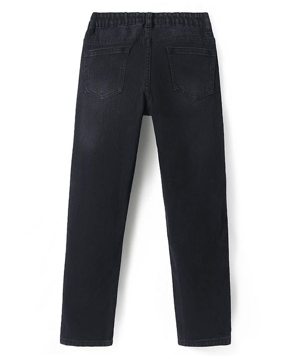 Pine Kids Denim Woven Full Length Washed Jeans - Navy Blue