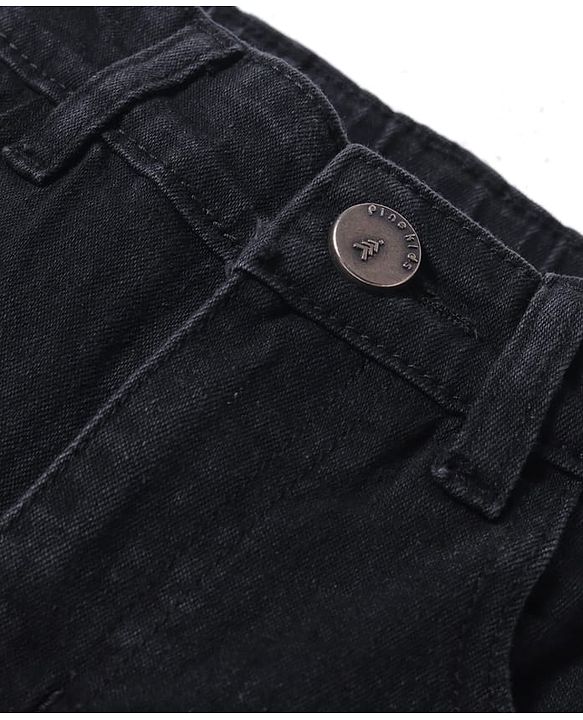 Pine Kids Denim Woven Full Length Washed Jeans - Navy Blue