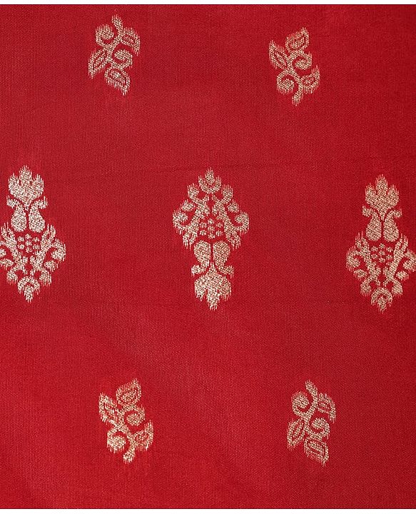 Babyhug Woven Half Sleeves Brocade Lehenga Choli & Dupatta Set with Sequin Detailing - Maroon