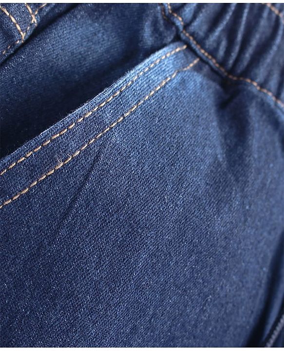 Pine Kids Denim Woven Full Length Washed Jeans - Navy Blue