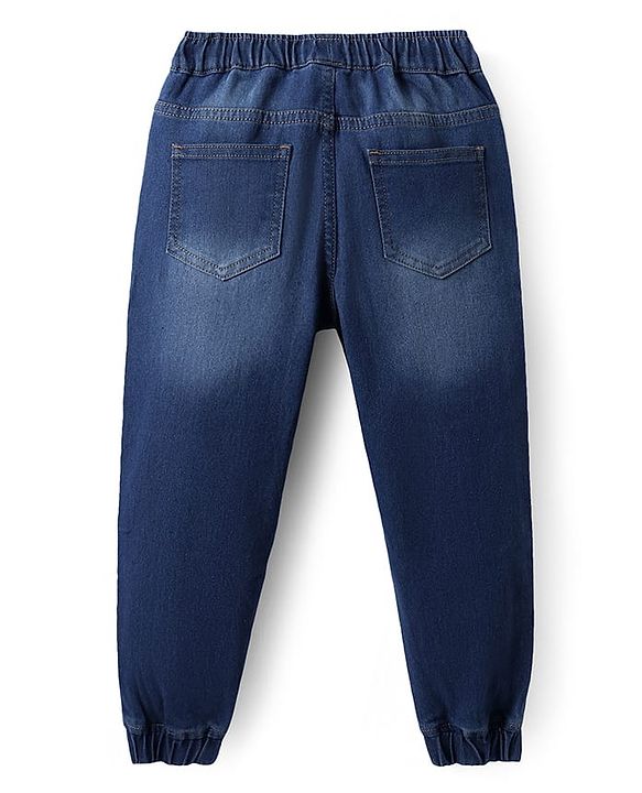 Pine Kids Denim Woven Full Length Washed Jeans - Navy Blue