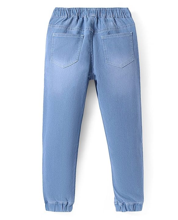 Pine Kids Denim Woven Full Length Washed Jeans - Navy Blue