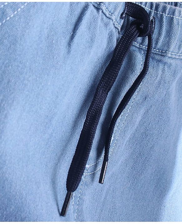 Pine Kids Denim Woven Full Length Washed Jeans - Navy Blue
