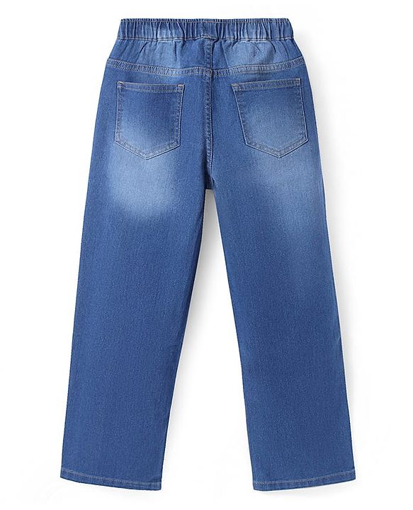 Pine Kids Denim Woven Full Length Washed Jeans - Royal Blue