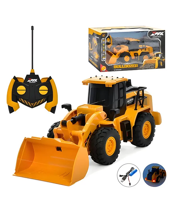 Negocio Remote Control Bulldozer Rechargeable 6 Channel Full Functional Rc Truck Tractor 2.4 G Toy Construction Truck with Lights Sound Pack of 1 Color May Vary Online India Buy RC Toys for