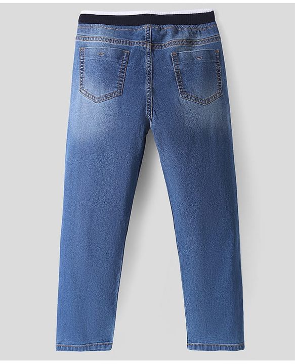 Pine Kids Full Length Solid Color Denim Jeans - Blue