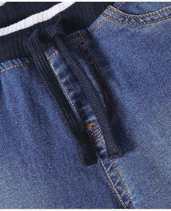 Pine Kids Full Length Solid Color Denim Jeans - Blue