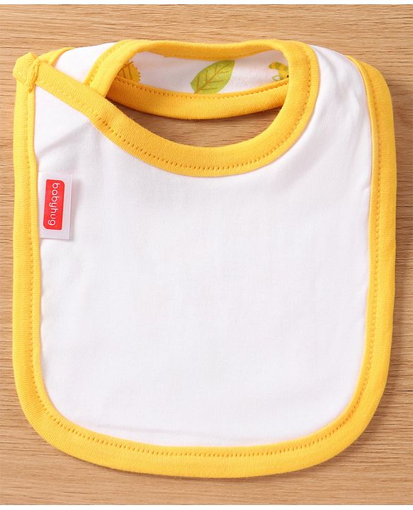 Babyhug Interlock Cotton Bibs Monkey Print Pack of 3 - Blue